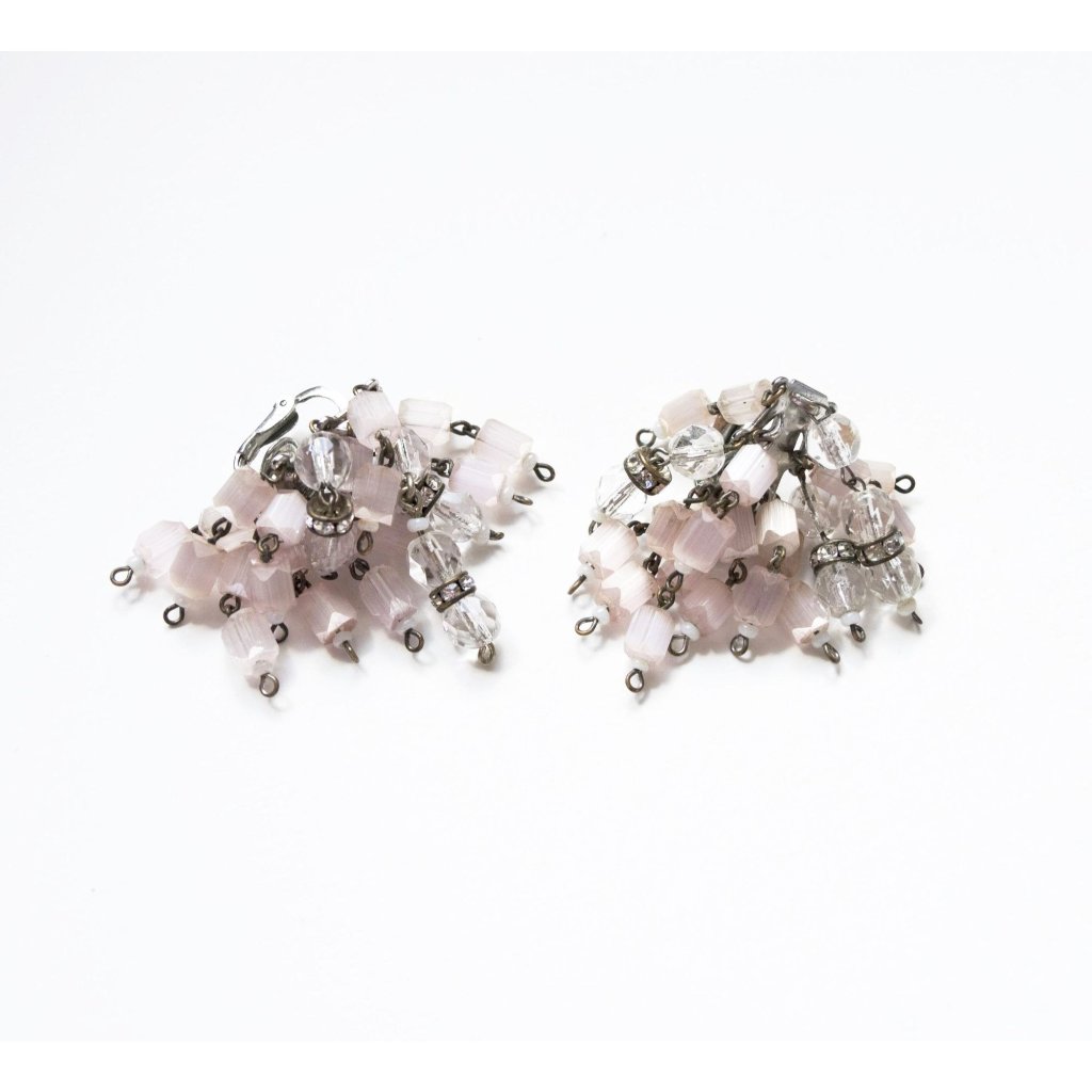 Vintage Castlecliff Pink Clip On Earrings